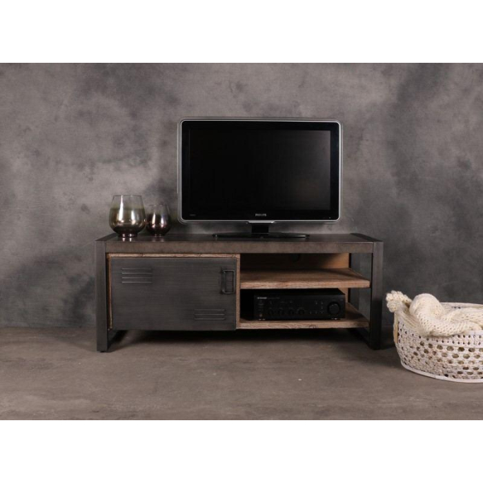 tv meubel grijs.  Acacia hout 130cm