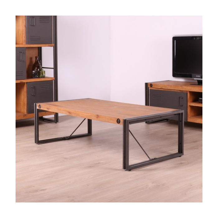 Industriële salontafel 130 cm.