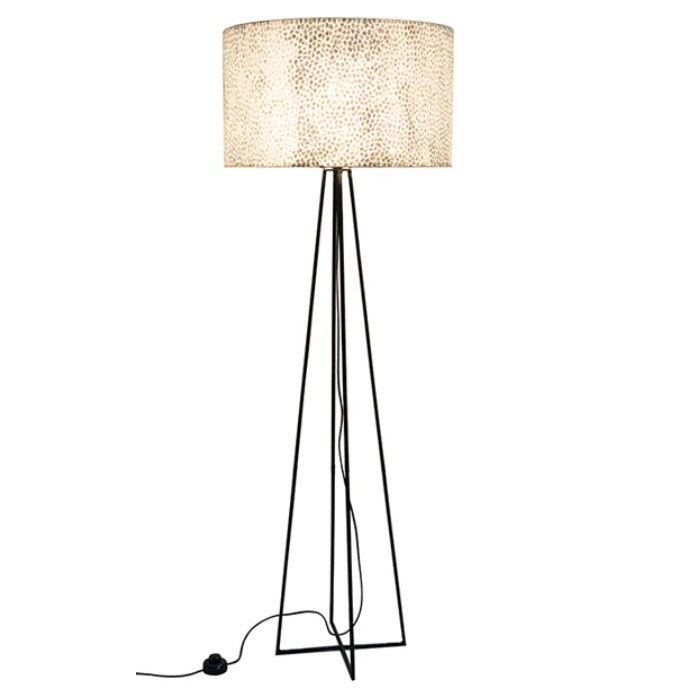 Vloerlamp schelpen wit