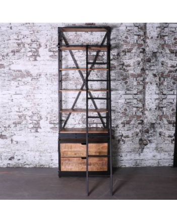 vloeiend Pebish betalen Industriële boekenkast met laddertje | 160*245*45 cm