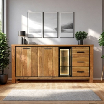 Dressoir acaciahout 170 cm.