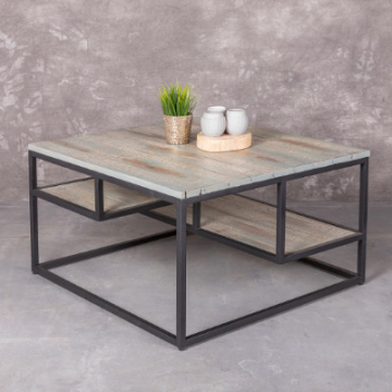 Goedkope Industriële salontafel groen 100cm.