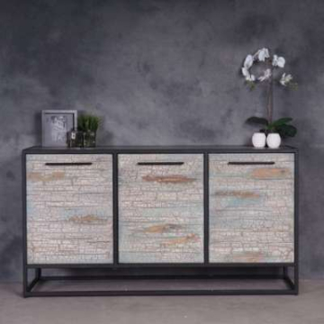 Aanbieding: Industrieel dressoir 150cm groen.