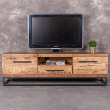 Tv kast mangohout 150 cm breed.