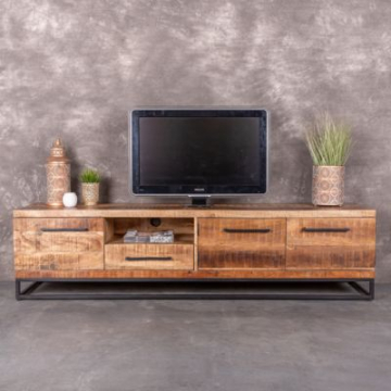 Tv kast mangohout 200 cm breed.