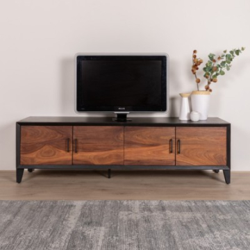 Tv meubel donker hout. 175cm met 4 deuren