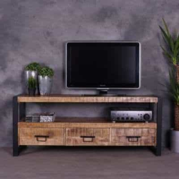 Tv meubel Britt 150cm mangohout met staal